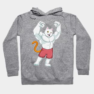 Cat as Bodybuilder with big Muscles Hoodie